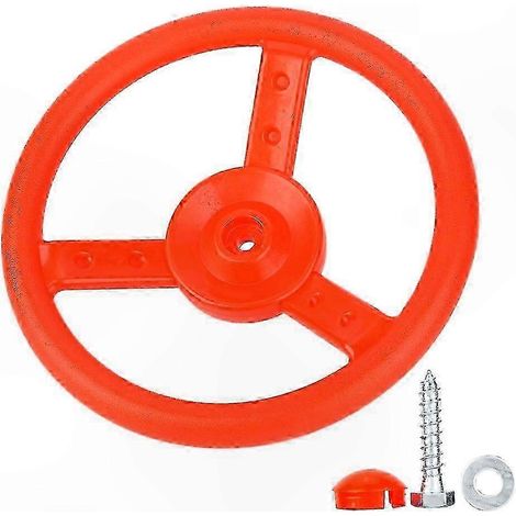 Volant en plastique rouge pour balançoires d'aires de jeux extérieures (1/2)