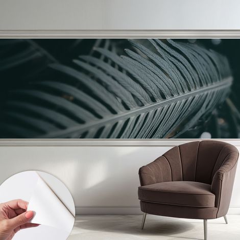 Papier peint autocollant adhésif décoratif avec motifs pour salon et chambre a motif Feuille verte 250x104 cm (1/5)