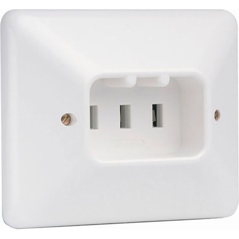 Prise Encastrable Bipolaire + T 25a Blanc (1/2)