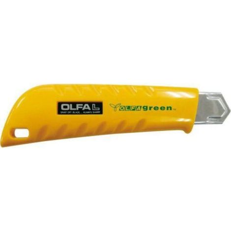 OLFA L-1GREEN CÚTER PLÁSTICO RECICLADO CON CUCHILLA DE 18 MM