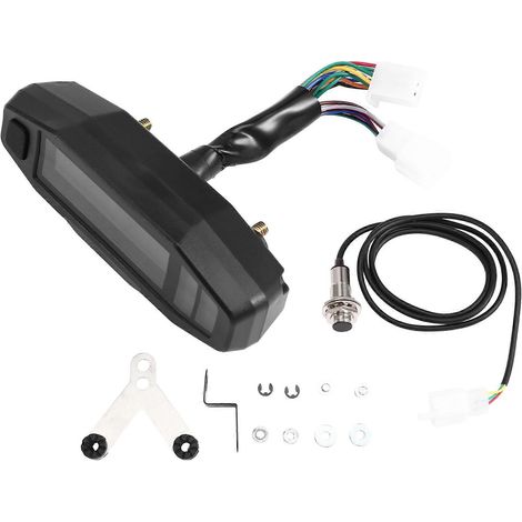 Capteur auto Motorcycle Modified LCD Speedometer Tachometer + Induction Wire Magnet + Instrument Large Bracket (1/5)