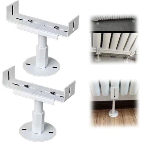 Lot de 2 Supports de radiateur en Aluminium, Pied radiateur Fonte,résistance au Brouillard salin, Support de radiateur pour la Maison, Support réglable en Hauteur Hauteur réglable 13-18cm