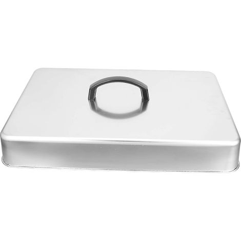 Couvercle rectangulaire en acier inoxydable pour grillades en extérieur, idéal pour la cuisson sur grils et dans les poêles épaisses. 1 ensemble CJY Pr - AquaForge