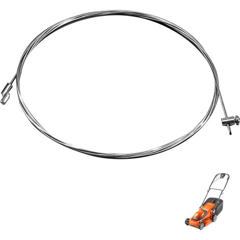 Câble D'accélérateur Tondeuse 2,3m, Universel Câble de Gaz Souple Ø1.5mm, avec Embout en Z et Serre-Câble, Câble de Traction Flexible pour Tondeuse Débroussailleuse Motoculteur Outils Jardin Motorisés (1/5)