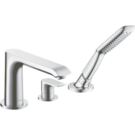 hansgrohe Metris Mezclador de 3 agujeros de llanta de baño de una (1/4)