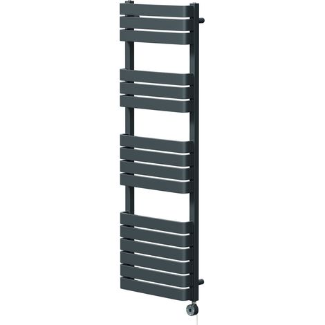Darby Anthracite 1550mm x 500mm Curved Digital Thermostatic Electric Heated Towel Rail (1/5)