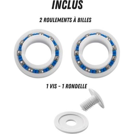 Petite Roue Adaptable pour Polaris 280 180 C16 Robot de Piscine + 2 roulements à Billes, vis et rondelle (1/5)