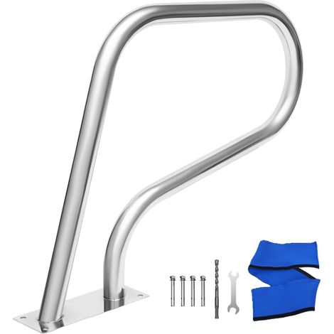 Maniglione di sicurezza in acciaio inox per piscina - Corrimano per piscina - Ringhiera per scale - Scala di sicurezza - Scaletta per piscina - Protezione dagli urti - Carico massimo: 120 kg