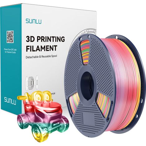 Filamento SUNLU PLA+ Seta 1,75 mm 1 kg Arcobaleno 01 (1/4)