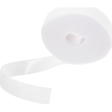 Ruban Auto-agrippant Adhérence en Nylon Blanc Bande Adhésive Réutilisable pour Organiser Câbles et Outils la Maison Tente pour Filet de But de Football (1/5)