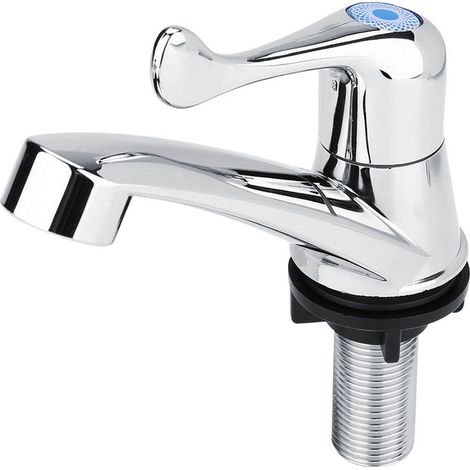 Robinet d'eau froide simple en plastique ABS, accessoires d'évier de cuisine et lavabo de salle de bains (queue G1/2) (1/5)