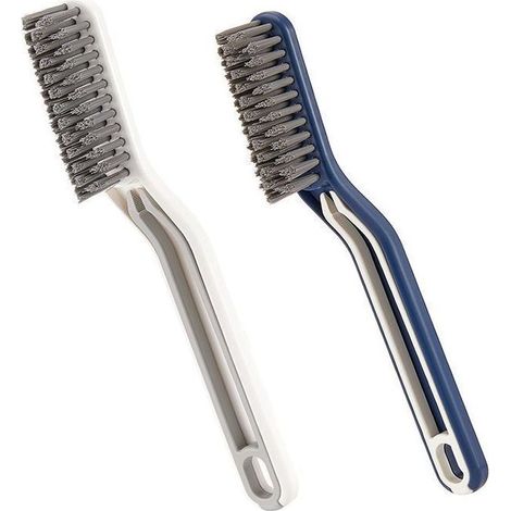 2 en 1 Brosses Multifonctionnelles,2Pcs Brosse à Joints d'angle de Salle de Bain,Brosse de Nettoyage avec Clip, pour Nettoyage en Carrelage Mural, Cadre de Fenêtre (1/5)