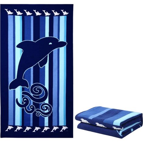 Serviette de Plage en Microfibres 100x180cm Drap de Plage de Bain Grande Taille et à Séchage Rapide pour Fitness,Voyages,Camping,Piquenique (1/5)