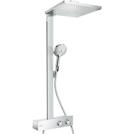 Hansgrohe Raindance E - Duschsäule Showerpipe 300 mit Thermostatbatterie 350, EcoSmart 9 l/min, verchromt 27362000
