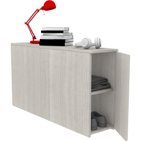 Comodino moderno retro letto - 127 cm di profondità - 16 colori - Rovere rock