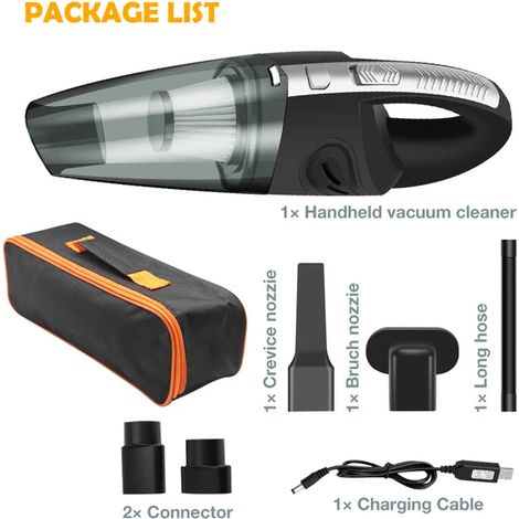 Aspirateur sans fil rechargeable pour voiture, aspiration cyclonique puissante de 9000 Pa, mini aspirateur portable sans fil pour la maison. (1/5)