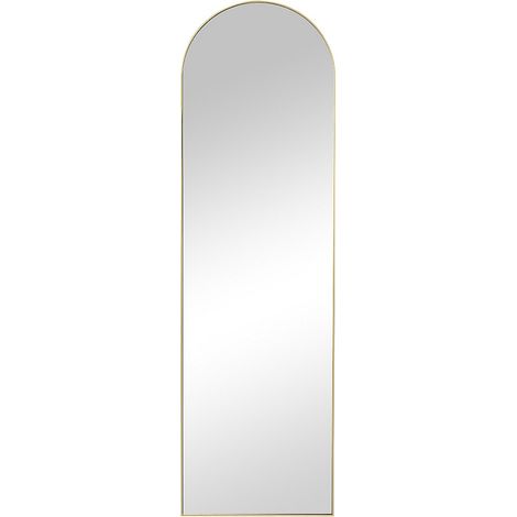 Specchio ad arco da terra L. 50 x H. 170 cm in Metallo Dorato - MAILEN