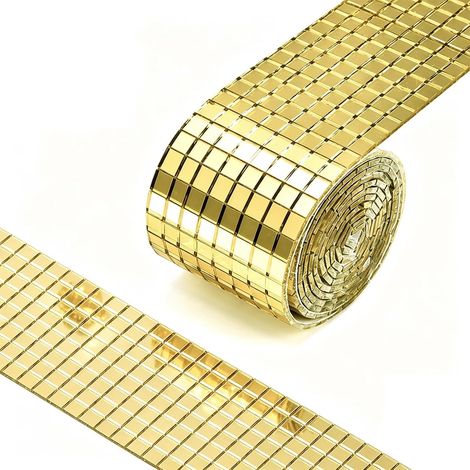 Carreaux Mosaïque Miroir - 3600 Pièces - Verre 5x5mm - Autocollants Déco - Pour Fête Et Bricolage - Multicolore (1/5)