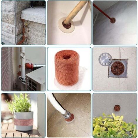 Grillage Anti Rongeur de Haute Qualité, 100% Cuivre Anti Limace Escargot Souris Rat Oiseaux todes Ferramol, Filet de Cuivre Tricot pour l'intérieur, Le Jardin(9 Mètres) (1/3)