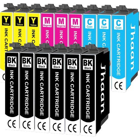 Cartouches d'encre Compatible pour Cartouche Encre Epson XP 2200, Lot de 15 (1/5)