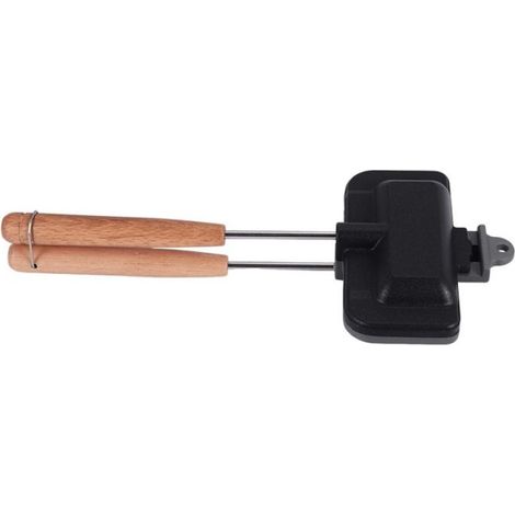 Grille-Pain À Hot-Dog - Moule À Sandwich Double Face - Aluminium - Pour Cuisine Et Camping - 30,5 X 14,2 X 4,2 Cm - 1 Pièce