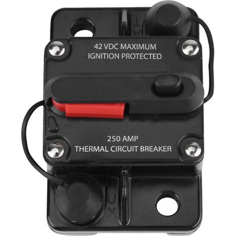 Réinitialisation manuelle du disjoncteur en ligne audio stéréo de voiture DC12V-42V (250A) (1/5)