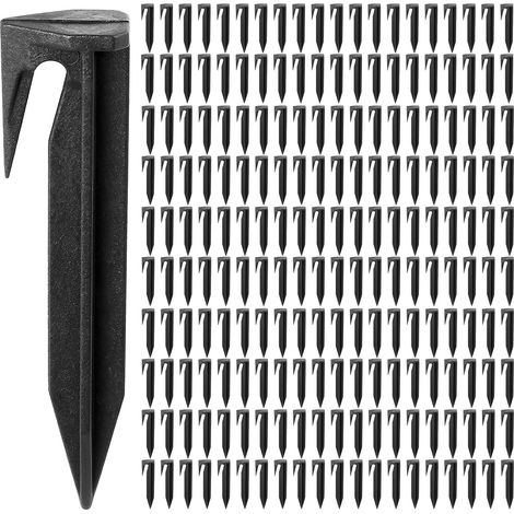 Lot de 200 piquets pour robot tondeuse - Câble délimitation 8,5 cm Piquets d'ancrage en plastique fixation fil Ancrage au sol (1/5)