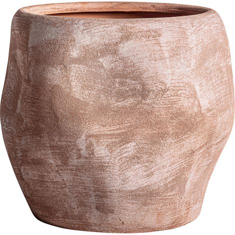 Vase rond en céramique marron style contemporain élégant - Marron chocolat contemporain (1/2)