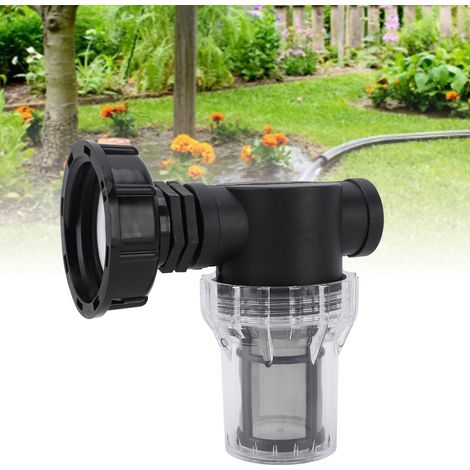 Conector con filtro para depósitos y bidones IBC, adaptador seguro para grandes capacidades, material plástico robusto, rosca interna S60x6 a G3/4, fácil instalación, incluye filtro, conector y válvul (1/5)
