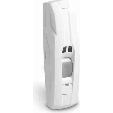 Rivelatore doppia tecnologia cablato con lente a protezione verticale da esterno IP55, portata 8 m
