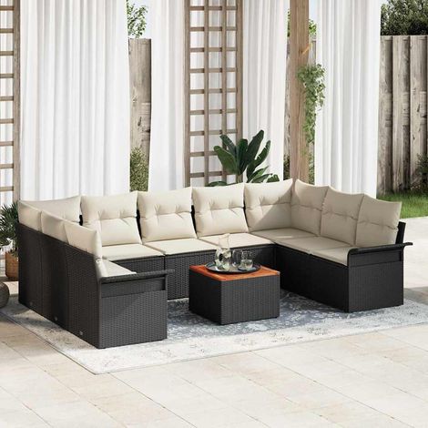 Conjunto de sofás de jardín 10 uds. 9-Número de plazas vidaXL (1/5)