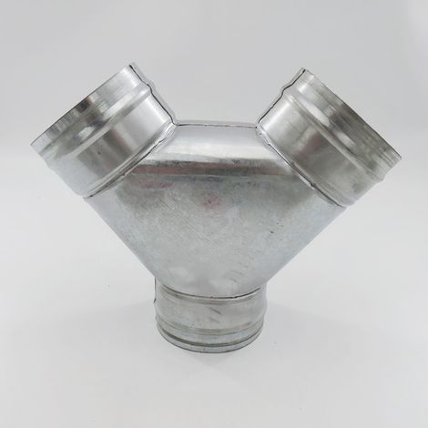 90-degree tee for HVAC fresh air duct, sheet metal dust extraction and exhaust duct, 100 (1/4)