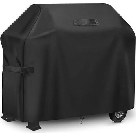 Noir.Housse Barbecue Gaz. Bâche Barbecue 183 x 66 x 130cm. Housse Protection Barbecue Exterieur 420D Tissu Oxford Étanche Protection Solaire. BBQ Couverture pour Weber. Char-Broil etc. (1/4)