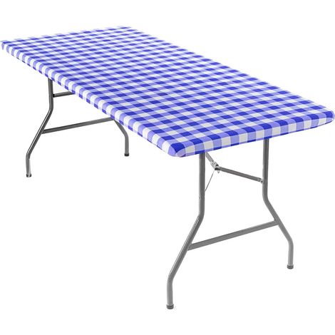 Housse De Table Extensible - Nappe En PVC Imperméable Avec Élastique - Pour Tables Rectangulaires 76 X 183 Cm - Usage Intérieur Et Extérieur - 1 Pièce (1/3)