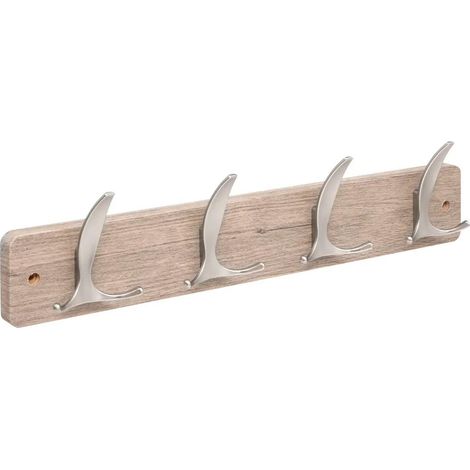 Patère 4 Tiges Design "Ziny" 45cm Gris