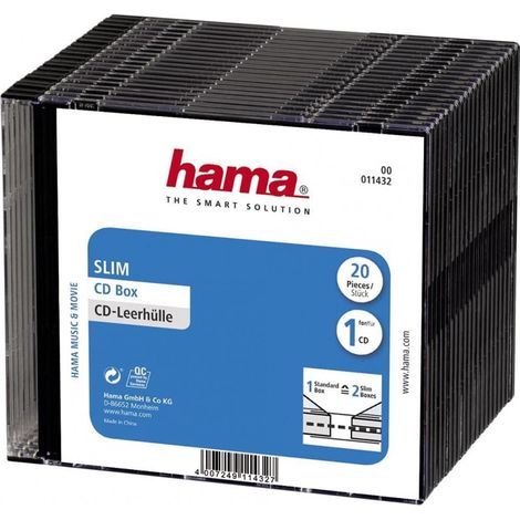 Hama CD Slim Box 20-P. Rouge (1/2)