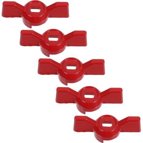 Poignée de Vanne en Alliage D'aluminium 5 Pièces Poignée Rouge (1/5)
