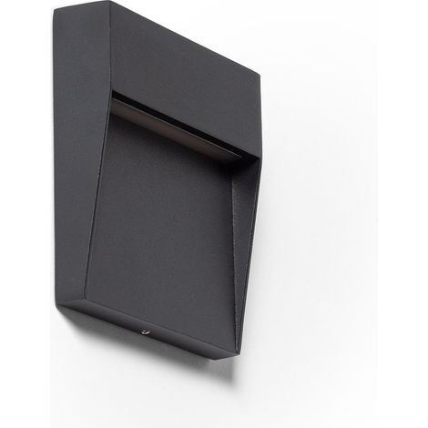 Aplique de Pared Exterior LED 3W CCT Seleccionable Superficie Cuadrado Jade Negro (1/5)