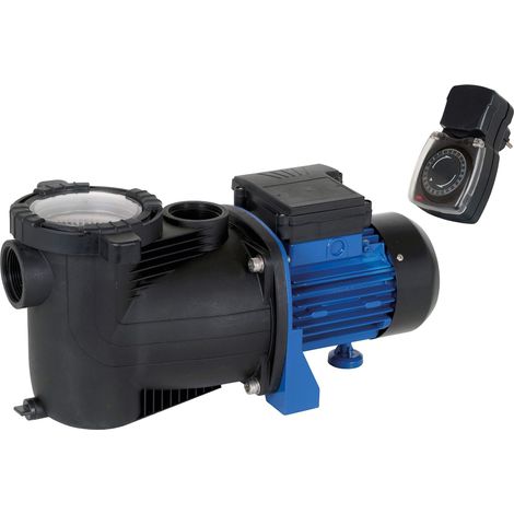 T.I.P. SPP 600 FT - Pompa per Filtro Piscina con prefiltro e Timer, Colore: Nero/Blu (1/5)
