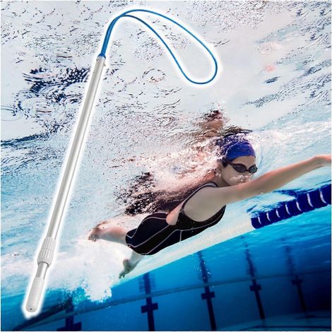 Perche de sauvetage télescopique de 3 mètres (9,8 pieds) avec crochet de sécurité pour piscine, destinée aux interventions d'urgence en milieu aquatique. (1/5)