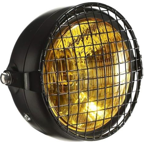 Phare Moto - 6 1/2 Pouces - Aluminium - 12 V - Faisceau Haut/Bas Intégré - Universel Pour Bobber Chopper Custom Café Racer - 1 Pièce (1/5)