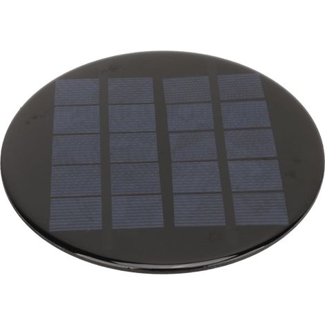 1.1W 5V Mini Panneau Solaire, 120 mm Petit Portable Module de Cellule Solaire Rond en Silicium Polycristallin Pour énergie Solaire, Bricolage, Jardin (1/5)