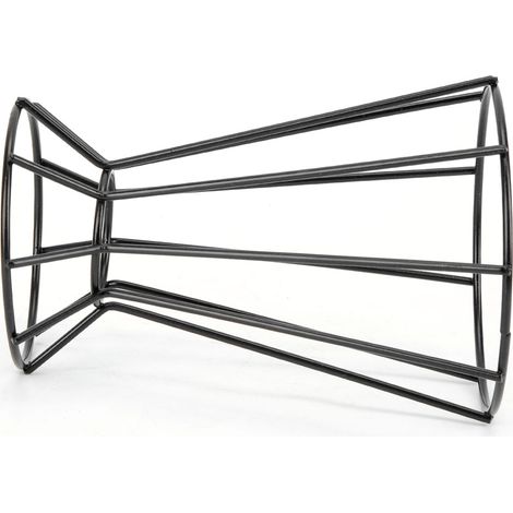 Geometrischer, elfenbeinfarbener Pflanzenständer aus Eisen, Blumenständer für den Garten, schwarzes Pflanzenregal (1/5)