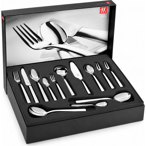 ZWILLING Besteckset Jessica 68-teilig für 12 Personen – Edelstahl 18/10 Poliert – Spülmaschinenfestes Menübesteck inkl. Servierteilen