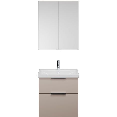 burgbad Eqio Set, compuesto por armario con espejo, lavabo de