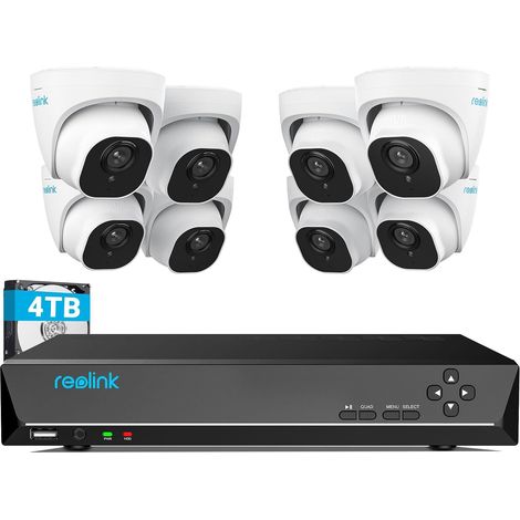 4K 16CH Kit Vidéo Surveillance, 4To NVR avec Caméra IP PoE, Détection Personne/Véhicule, de Surveillance Extérieure avec Vision Nocturne, Enregistrement 24/7, RLK16-800D8 (1/5)