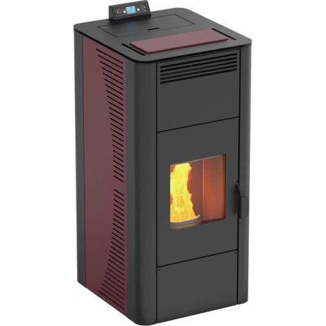Termostufa a pellet Thera Magma 24 KW A+ Bordeaux