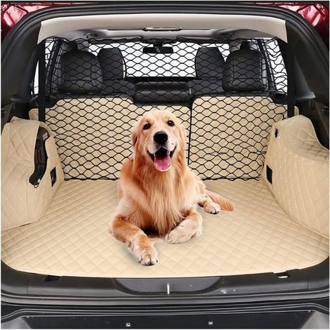 [NEVER USED] SUV dog fence, 110 x 60 cm pet net with hooks, expandable mesh cargo net