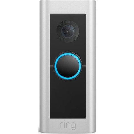Ring Video Doorbell Pro Satin Nickel Cámara de timbre con cable 1080p con detección de movimiento