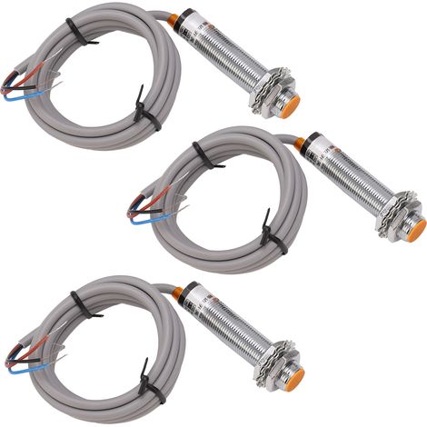 Lot de 10 Capteurs inductifs Métal LJ12A3-2-Z/BX, Interrupteur de proximité NPN NO, Détecteur capacitif de fin de course, 3 fils, pour automatisation (1/5)